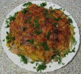 Индейка в картофельно-сырной шубе
