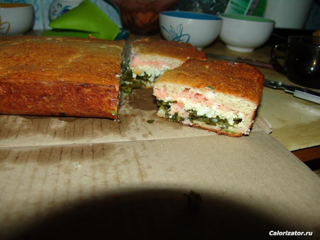 Пирог с луком и семгой ( атака )