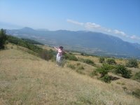 Крым. Мы поднялись высоко. Внизу Алушта.