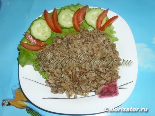 Гречка с вешенками