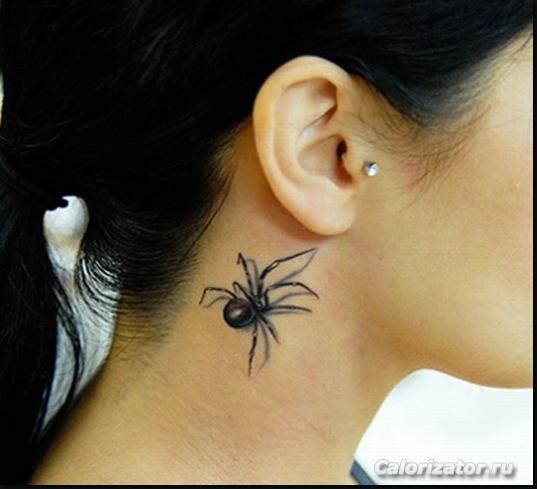 beautiful-art-tattoo-designs-spider-3d-girl