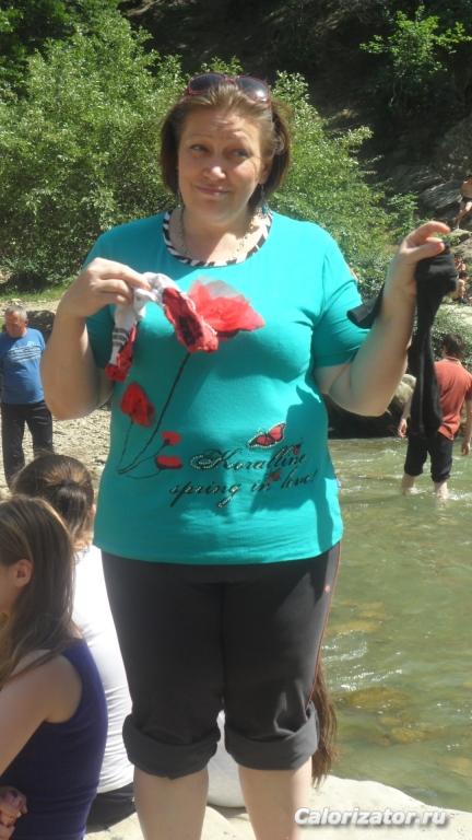 14 июня 2013 вес 96 кг, горный водопад в с.Хучни