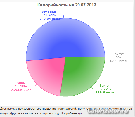 БЖУ на 29.07.13
