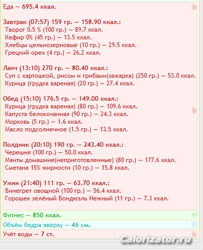 Меню на 20.06.13