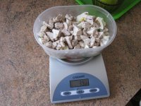 Вес без тары (с куриной грудкой)