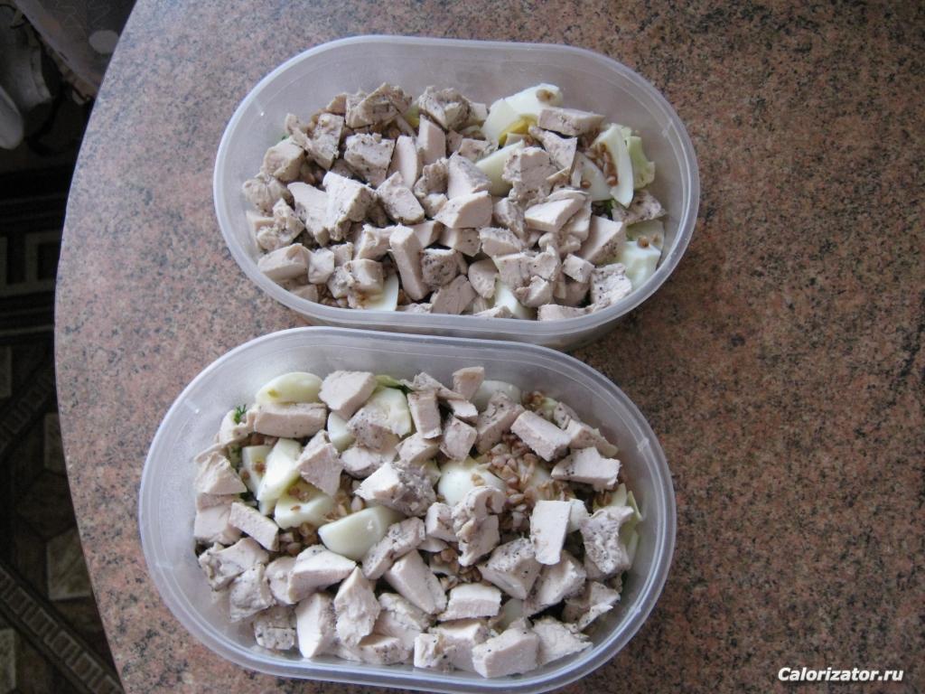 Обед и полдник (с куриной грудкой)