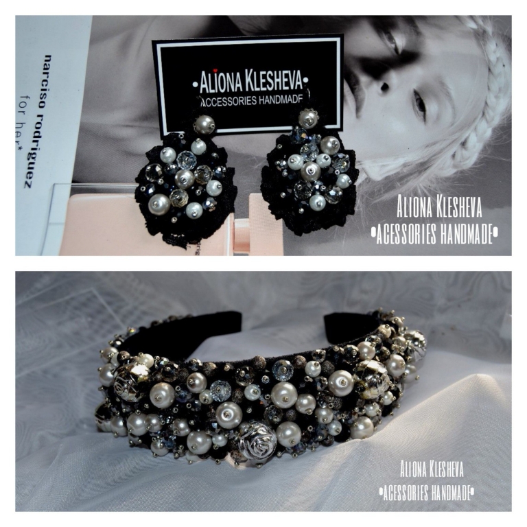 Ободок и серьги в стиле Dolche&Gabbana