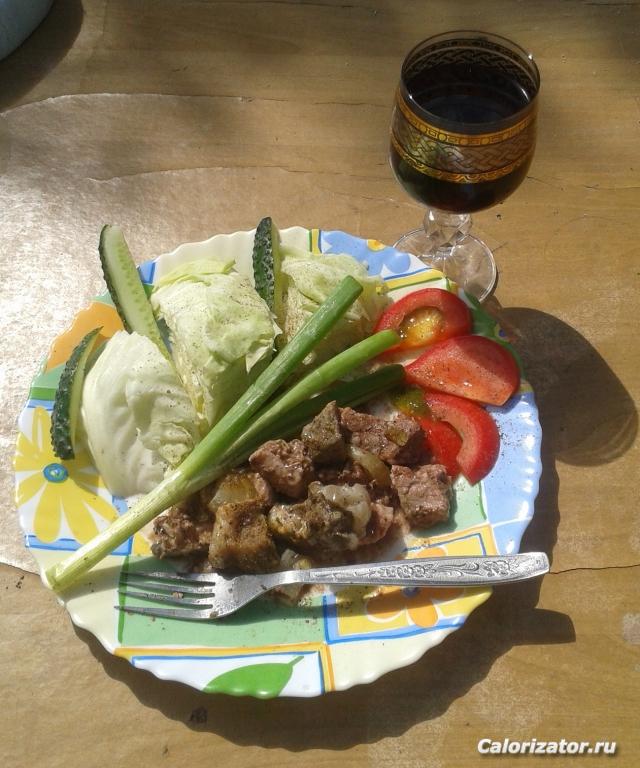 Мясо тушеное с капустой