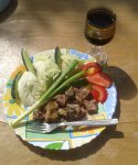Мясо тушеное с капустой