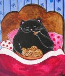 кот с печеньками