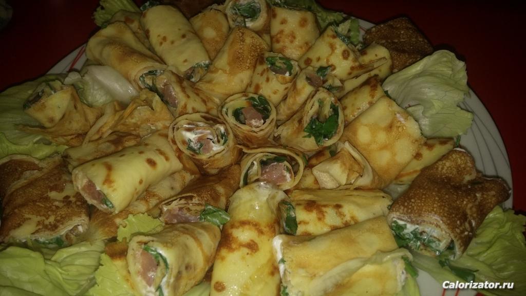 Блины с красной рыбой