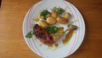 Индейка в горчично-медовом маринаде с картофелем
