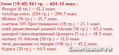 мой ужин