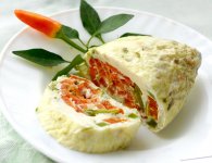 омлет с овощами  в пакете