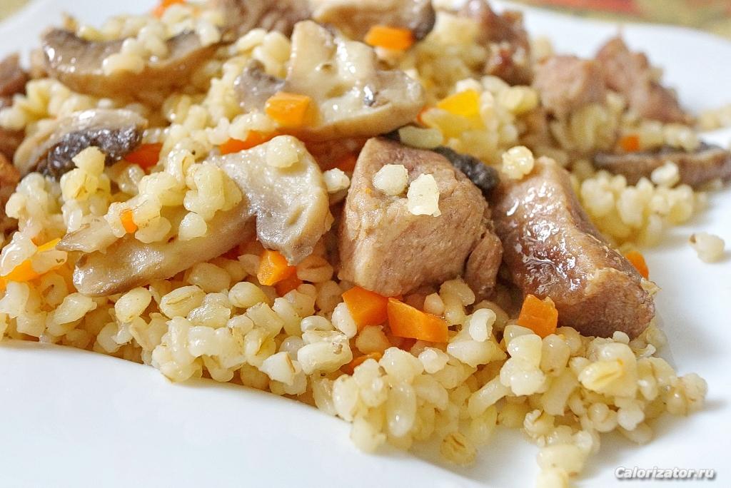 Булгур с грибами и мясом (мультиварка)