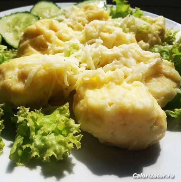Ленивые вареники из кукурузной муки и творога