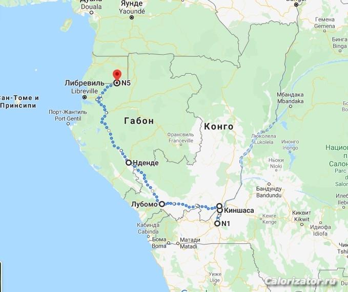 карта 25 нед Демократическая республика Конго-Конго-Габон