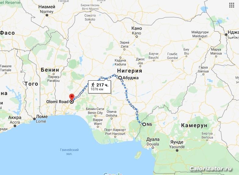 карта 27 нед Камерун-Нигерия