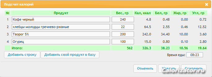Завтрак 24.03