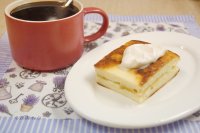 Творожная запеканка с яблоком (мультиварка