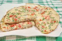 Омлет с овсянкой , сыром и болгарским перцем