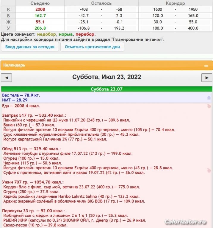 Еда 23.07.22 Суббота