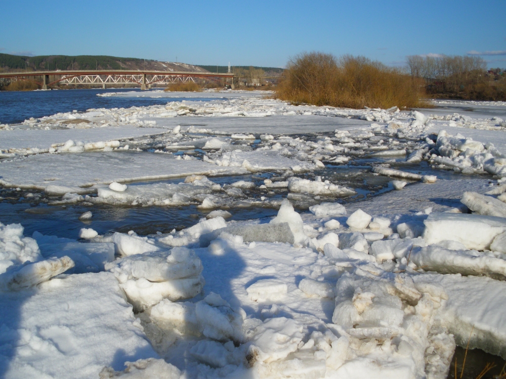 Ледоход на реке Чусовая
