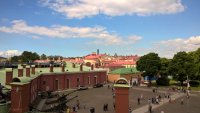 Вид с крыши на Петропавловскую крепость