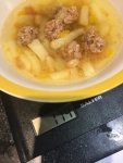 ужин - суп с фрикаделями из индюшатины и фасоли
