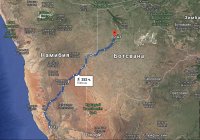 карта 20 нед Намибия-Ботсвана