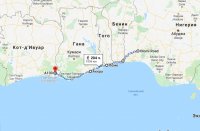 карта 28 нед Нигерия Бенин Того Гана Кот-дИвуар