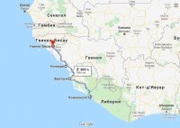 карта 30 нед Либерия Сьерра-Леоне Гвинея Гвинея-Бесау